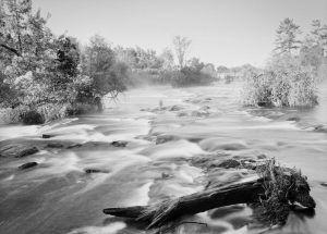 Black and white morning landscape